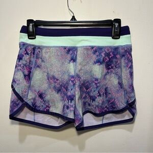 Ivivva Purple & Green Tie-Dye Athletic Shorts Size 14 Girl’s